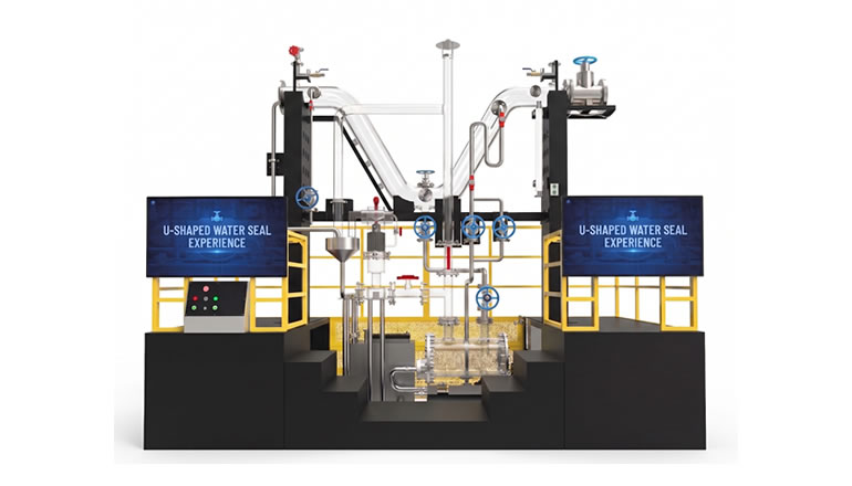 U-shaped water seal haptic device