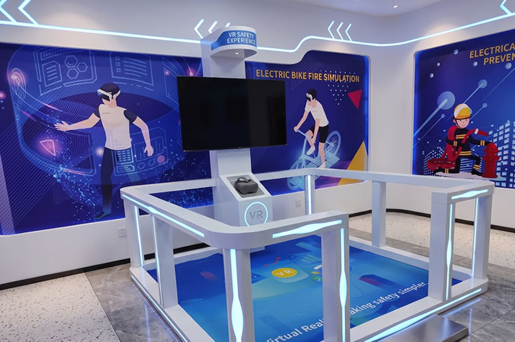 What is a VR safety experience hall?